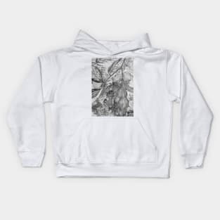 Dépliants Bleus (Grayscale) Kids Hoodie